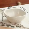 Cuenco Cuadrado de Paja de Trigo Cuenco para Ensalada Hogareño de Plástico Anticaídas Cuenco para Sopa Arroz Pequeño Cuenco Plato para Dips Plato para Condimentos