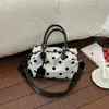 Bolso de mujer de gran capacidad 2026 nuevo de moda de verano, bolso de mano de lunares para el trabajo y los desplazamientos, bolso de hombro y cruzado