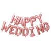 Balão de Letra 'Happy Wedding' de 16 polegadas Conjunto Decoração Doce para Quarto de Casamento Decorações Suprimentos de Casamento