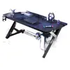 Mesa de jogos em madeira maciça e fibra de carbono, mesa para computador de mesa, mesa para estudo em casa, mesa de escritório, com espaço para um braço mecânico, mesa de fibra de carbono
