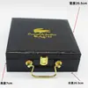 Stock Disponible, Logo Personalizable, Caja de Regalo Negra Gruesa tipo Almeja, Caja de Empaque con Patrón de Cocodrilo, Caja para Cinturón, Caja de Madera, Caja de Regalo de Lujo Ligero