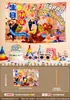 Decoración de Escena de Cumpleaños Lluvia de Globos para Cumpleaños Infantil Niño de 3 Años 2 Años Atmósfera de Ceremonia Tela Colgante para Niña Pequeña