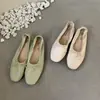 Zapatos de Hada Plateados de Suela Plana Estilo Coreano Brisa Suave de Noche 2026 Nuevos Bailarinas de Ballet con Lazo para Verano