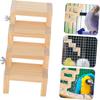 Plataforma de Descanso para Mascotas Pequeñas Escalera de Tronco para Trepar Juguete para Jaula de Pájaros Escalera de Pájaros en Forma de Z Escalera de Madera Edificio Interactivo para Trepar Loros