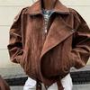 Chaqueta Bomber de Gamuza Suelta para Mujer Estilo Europeo y Americano Popular de Exportación Transfronteriza para Aliexpress