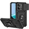 Adecuado para funda de teléfono con ventana push militar Xiaomi Redmi 15C, soporte Redmi 14C, funda protectora Redmi Turbo 4 Pro