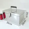 Caja de Contraseña Pequeña Segura para el Hogar Gabinete de Seguridad Caja de Almacenamiento Antirrobo con Cerradura Caja de Dinero Nuevo Clip de Acero Inoxidable Wan
