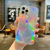 Nuevo 2023 Carcasa Transparente Adecuada para Iphong15 Tarjeta Láser Cartón Anti-Caída Xr Color Transparente Funda para Teléfono Móvil 7Plus Suave