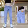 Calças Jeans de Primavera e Outono para Homens e Mulheres, Corte Reto Slim, Estilo Coreano, Alta Qualidade, Elásticas, Cor Clara, Calças Casuais, Versátil, Roupa de Outono, Atacado, Algodão