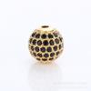 Atacado de fábrica 10mm frisado zircão cobre micro inlay acessórios string beads jóias DIY pulseira acessórios spacer beads