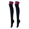 Calcetines de baile, calcetines largos de tres rayas hasta la rodilla para cosplay de mujer, calcetines altos, calcetines de mujer al por mayor, calcetines de rayas europeos y americanos