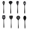 Espátula de silicone colher de sopa de oito peças espátula antiaderente de cozinha colher derramada resistente a altas temperaturas utensílios de cozinha de silicone fino com tudo incluído