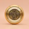 Spinner Hexagonal de Latón Puro, Adornos para Descomprimir, Arroz y Tesoro, Diez Rimas, Spinner, Spinner, Hombres y Mujeres, Tendencia Nacional Venta Caliente