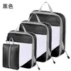 Bolsa de Armazenamento para Viagem Bolsa de Armazenamento com Compressão Conjunto de Quatro Peças Grande Capacidade Portátil Roupas Jaqueta de Penas Bagagem Bolsa de Armazenamento para Embalagem