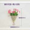 Cesta de flores de parede por atacado decoração de meia parede vime pendurado na parede flor seca pequena cesta suspensa pendurada cesta de parede pendurada vaso de flores