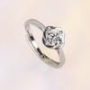 Venta Caliente Anillo de Boda Anillo de Compromiso Diamante Suelto Anillo de Seis Garras Moda Celebridad de Internet Anillo de Diamante Mosan Simple para Mujeres