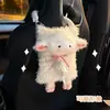 Caja de pañuelos de peluche para coche de ovejita suave y linda, portapañuelos colgante para coche, bolsa colgante de pañuelos de dibujos animados linda