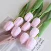 Lafite Toque de Luxo Simulação Tulipa Sala de Estar Decoração com Flores Artificiais Decoração de Mesa de Cozinha Flores Eternas Simulação Lote de Flores