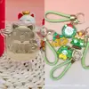 Colgante de Gato de la Fortuna de Oro Puro 999 con Riqueza de Todas las Direcciones, Cordón Serie Navideña, Promoción de Transmisión en Vivo de Tiktok