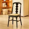 Silla de comedor de madera maciza en estilo vintage francés medieval, silla de comedor para el hogar, mesa y silla de comedor, silla para el hogar con respaldo, silla informal estilo americano