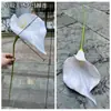 Lirio de Calas Blanco de Comercio Exterior Nuevo del Fabricante, Lirio de Calas de Goma Suave al Tacto, Ramo de Mano Decorativo Suave para Bodas y Decoración del Hogar