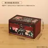 Caja de joyería de madera y cuero antigua estilo chino, caja de almacenamiento impresa vintage, caja de madera decorativa antigua, caja para accesorios de fotografía