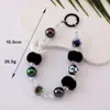 Cadena para teléfono de gato con pompón y cuentas para otoño e invierno, accesorio de muñeca moderno, accesorio para funda de teléfono de mujer, colgante llavero para bolso