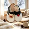 Novas Pantufas de Pelúcia de Rena de Natal para Homens e Mulheres, Meio Cobertas, Pantufas Quentes de Algodão, Presentes Transfronteiriços, Em Estoque, Podem ser Enviadas por Dropshipping