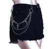 Europa y Estados Unidos joyería transfronteriza punk metal tendencia pantalones de chándal cadena estilo JK Joker cadena multicapa cadena de cintura venta al por mayor