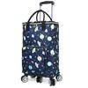 Carrito de compras de gran capacidad con ruedas giratorias silenciosas plegables, impermeable y resistente al desgaste, carrito de compras portátil para supermercado, personalizable