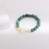 Nova Pulseira Chinesa Natural Birmanês Jade Xiangyun Borboleta Fonte de Sal Flor Pulseira Frisada Água Azul Jade Cristal Pulseira