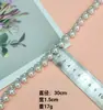 Collar de Perlas y Flores Cruzadas Europeo y Americano Extra Largo Retro Elegante Cadena para Suéter Doble Capa Apilado Cadena para Clavícula Joyería