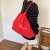 Bolsa de Lona Estilo Coreano Estilo Perezoso para Mujer, Bolso de Hombro de Nylon Casual de Gran Capacidad, Bolso Tote Simple para el Trabajo, Bolsa de Compras