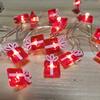 Cordão de Luz Decorativa de Natal LED Transfronteiriço Papai Noel Chapéu Preto Luz Floco de Neve Lanterna Decorativa Cabeça de Veado com Luz Lanterna