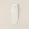Meias Femininas de Outono e Inverno com Listras Verticais em Relevo Tridimensional, Meias de Cano Médio, Meias Simples de Algodão Liso com Efeito Caído, Meias Sem Costura para Mulheres