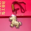 Pingente da sorte do cavalo do zodíaco em ouro 999, chaveiro dourado para riqueza instantânea, presente para namorada ou melhor amiga, presente de Ano Novo