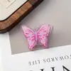 Clip de Papelería de Plástico PP de Doble Cara con Diseño de Mariposa de Dibujos Animados Coloridos, Clip de Información para Estudiantes Multifuncional