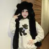 Sudadera de longitud media Sudadera Sudadera de manga larga Ropa exterior estampada para mujer Estilo perezoso fresco con forro polar engrosado
