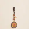 Llavero Colgante Calabaza de la Suerte Esmaltada Azul Quemado Colgante de Joyería Ábaco Fu Zi Colgante Vintage Regalo
