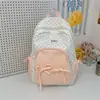 Bolsa de Doble Hombro Dulce Linda Japonesa Estilo Academia para Mujer 2026 Nueva Gran Capacidad Mochila Simple con Lazo y Lunares
