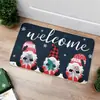 Tapetes de Chão de Natal Transfronteiriços Papai Noel Boneco de Neve Veludo de Cristal Tapete Estampado Cozinha Tapetes Antiderrapantes Tapetes Absorventes