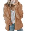2026 Amazon Wish Comércio Exterior Transfronteiriço Europeu e Americano Outono e Inverno Novo Casaco de Lã Casual com Capuz Feminino