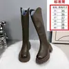 Botas Largas de Caña Ancha para Mujer Versátiles de Suela Gruesa Botas Altas 2025 Nuevo Otoño e Invierno Pequeño Jinete Forradas de Lana Cálidas para Mujer
