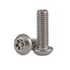 Tornillo antirrobo M3M 4 de acero inoxidable 304 con núcleo de columna, cabeza semiredonda, flor de ciruelo con aguja, tornillo antirrobo para máquina