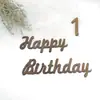 Tarjeta de Cumpleaños de Madera Cortada con Láser para Fiesta de Cumpleaños de 100 Días Decoración Astilla de Madera Tarjeta de Decoración para Pastel de Cumpleaños
