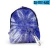 2021 Amazon Transfronterizo Nuevo Tie-Dye Estudiante Diario Impreso en 3D Calle Tela Oxford Mochila Cordón de Moda