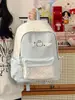 Mochila Linda de Estilo Universitario Nuevo para Niñas, Bolso Escolar Versátil y Simple con Bloques de Color, Mochila Ligera y Versátil para Mujeres