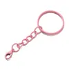 Llavero Pintado de Colores Cadena para Llavero Colgante Cierre de Langosta DIY Muñeca Colgante Pequeño Accesorios para Llavero