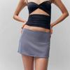 Transfronteiriça Novo Produto Minissaia Multicor Cor Lisa Saia Esportiva de Quadril Desejo Puro Calça Culotte de Cintura Baixa Saia Justa 4017