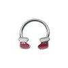 Anel Septo Nasal de Aço Inoxidável 316L Transfronteiriço Europeu e Americano Anel Ferradura Cor Degradê Anel Nasal C-Bar Anel Nasal Estilo Natal Piercing